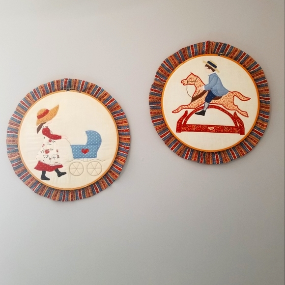 Vintage Other - Cottagecore Vintage Quilted Wall Hangings